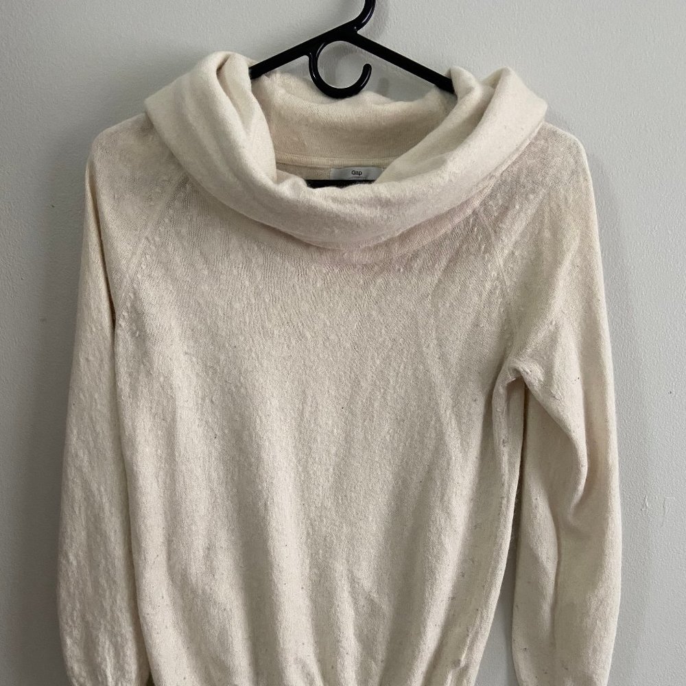 Cream cowl-necked sweater